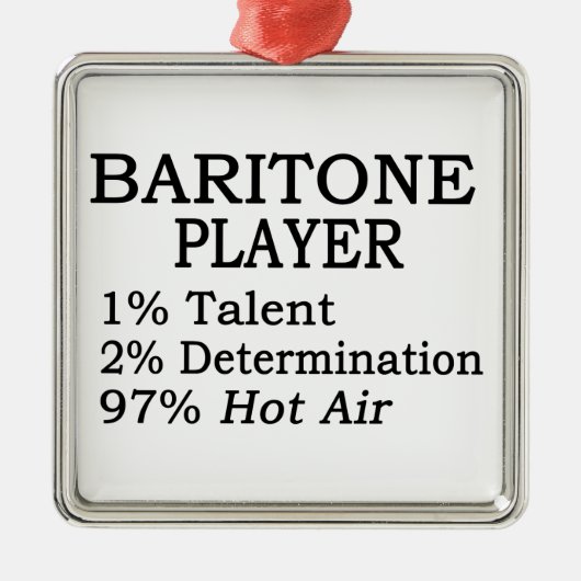 Baritone Hot Air Silbernes Ornament (Vorne)