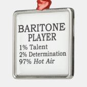 Baritone Hot Air Silbernes Ornament (Links)