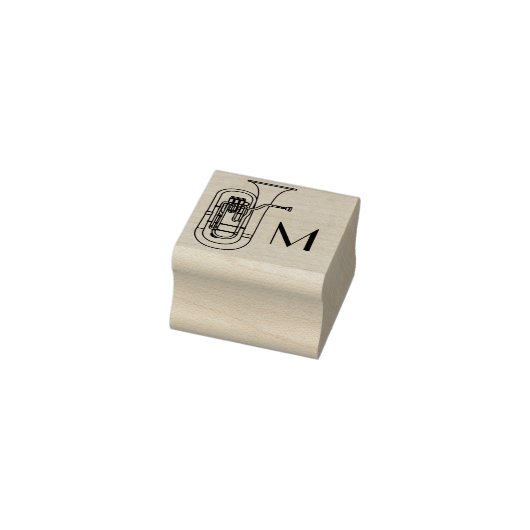 Baritone Initial Monogram Musician Band Teacher Gummistempel (Stempel)