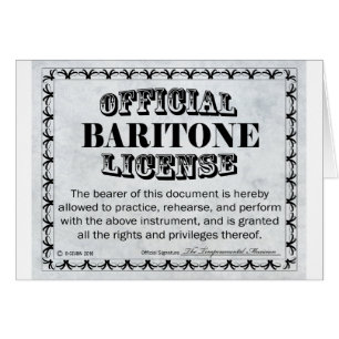 Baritone Lizenz