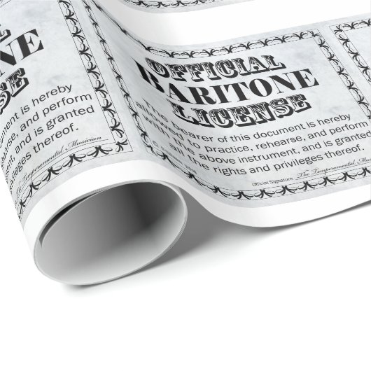 Baritone Lizenz Geschenkpapier (Rolleneckpunkt)
