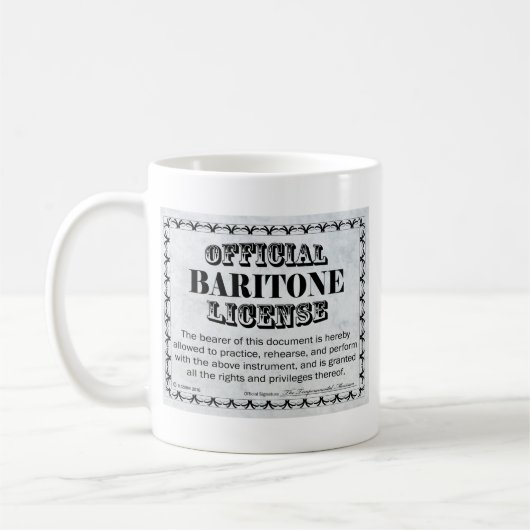 Baritone Lizenz Kaffeetasse (Links)