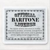 Baritone Lizenz Mousepad (Vorne)