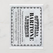 Baritone Lizenz Postkarte (Vorderseite)