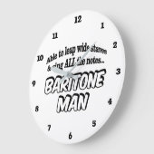 Baritone Man - Music Superhero Große Wanduhr (Winkel)