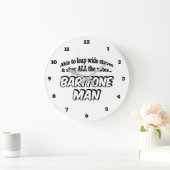 Baritone Man - Music Superhero Große Wanduhr (Zuhause)