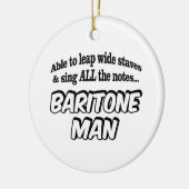 Baritone Man - Music Superhero Keramik Ornament (Links)