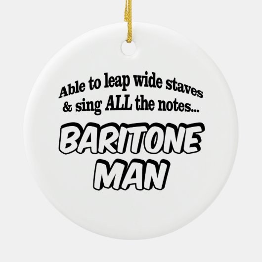 Baritone Man - Music Superhero Keramik Ornament (Hinten)