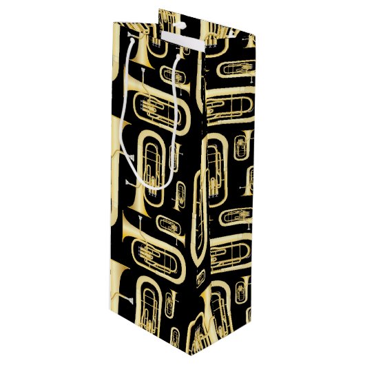 Baritone Musician Band Teacher Geschenktüte Für Weinflaschen (Vorderseite Schrägansicht)