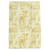 Baritone Musician Band Teacher Medium Geschenktasc Mittlere Geschenktüte (Rückseite)