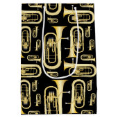 Baritone Musician Band Teacher Mittlere Geschenktüte (Rückseite)