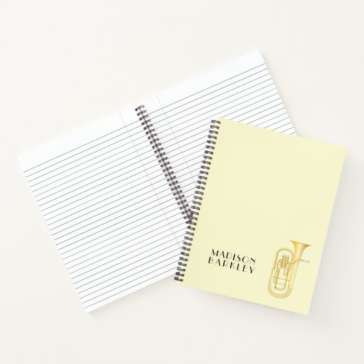 Baritone Musician Band Teacher Notebook Notizblock (Innenseite)