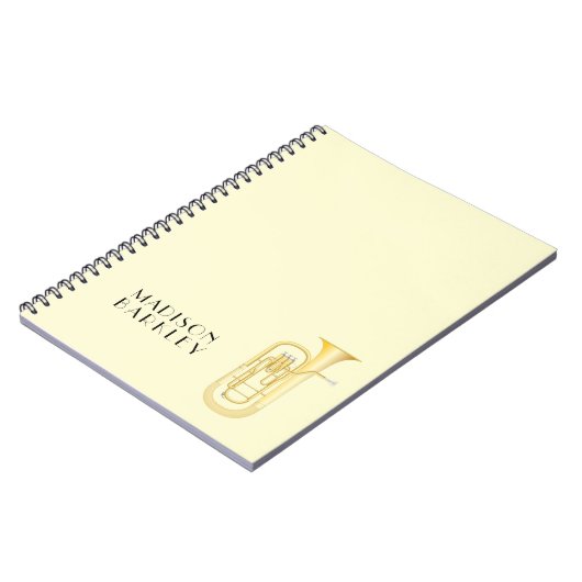 Baritone Musician Band Teacher Notebook Notizblock (Linke Seite)