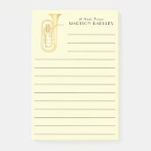 Baritone Musician Band Teacher Postit Notes Post-it Klebezettel (Vorderseite)