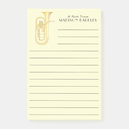 Baritone Musician Band Teacher Postit Notes Post-it Klebezettel (Vorderseite)