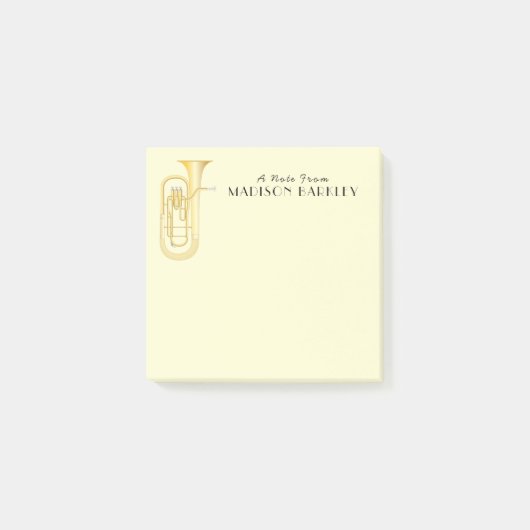 Baritone Musician Band Teacher Postit Notes Post-it Klebezettel (Vorderseite)