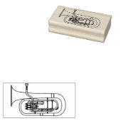 Baritone Musician Band Teacher Rubber Briefmarke Gummistempel (Stempel)