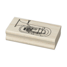 Baritone Musician Band Teacher Rubber Briefmarke Gummistempel