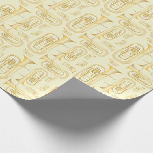 Baritone Musician Band Teacher Wrapping Paper Geschenkpapier (Ecke)