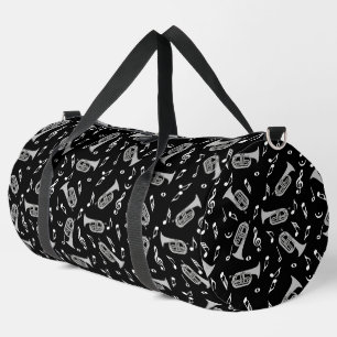 Baritone Musiknoten Treble Clef Druckausschnitt Nä Duffle Bag