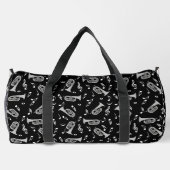 Baritone Musiknoten Treble Clef Druckausschnitt Nä Duffle Bag (Rückseite)