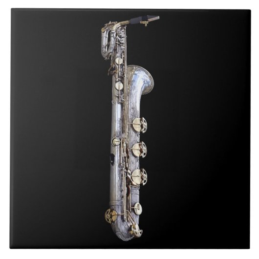 Baritone Saxophon Fliese (Vorderseite)