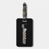 Baritone Saxophon Gepäckanhänger (Rückseite vertikal)