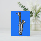 Baritone Saxophon Postkarte (Stehend Vorderseite)