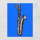 Baritone Saxophon Postkarte (Vorderseite)