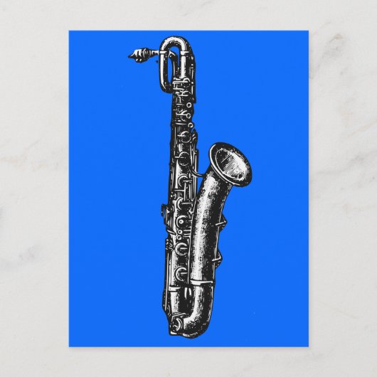 Baritone Saxophon Postkarte (Vorderseite)