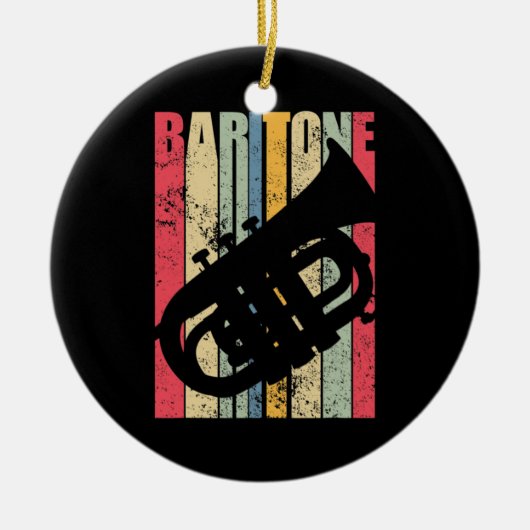Baritone Saxophone Horn Marching Band Major Gear L Keramik Ornament (Vorne)