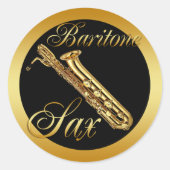BARITONE SAXOPHONE RUNDER AUFKLEBER (Vorderseite)