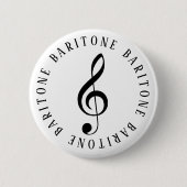 Baritone Singer Treble Clef Button (Vorderseite)