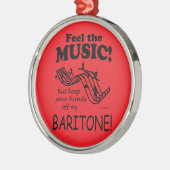 Baritone spürt die Musik Ornament Aus Metall (Links)