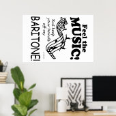 Baritone spürt die Musik Poster (Heimbüro)