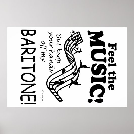 Baritone spürt die Musik Poster (Vorne)