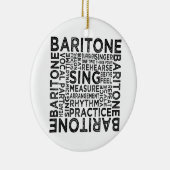 Baritone Typografie Keramik Ornament (Rechts)