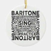Baritone Typografie Keramik Ornament (Vorne)