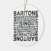 Baritone Typografie Keramik Ornament (Links)