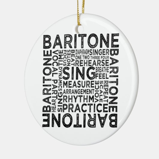 Baritone Typografie Keramik Ornament (Links)