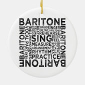 Baritone Typografie Keramik Ornament (Hinten)