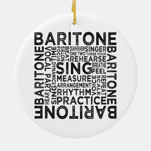 Baritone Typografie Keramik Ornament (Hinten)