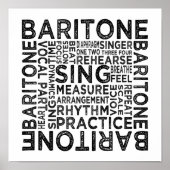 Baritone Typografie Poster (Vorne)
