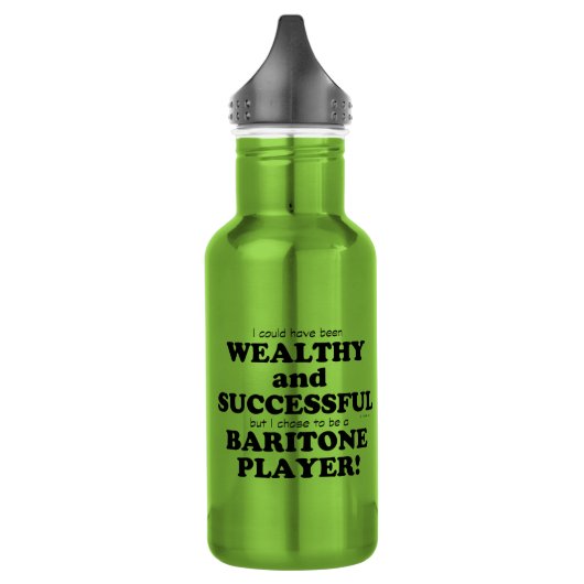 Baritone Wohlhabend und erfolgreich Edelstahlflasche (Links)