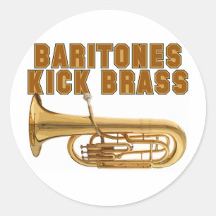 Baritones Kick Brass Runder Aufkleber