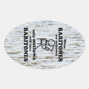 Baritones Oval-Aufkleber Ovaler Aufkleber