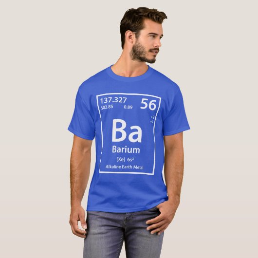 Barium-Element (weiß)-T - Shirt (Vorne ganz)