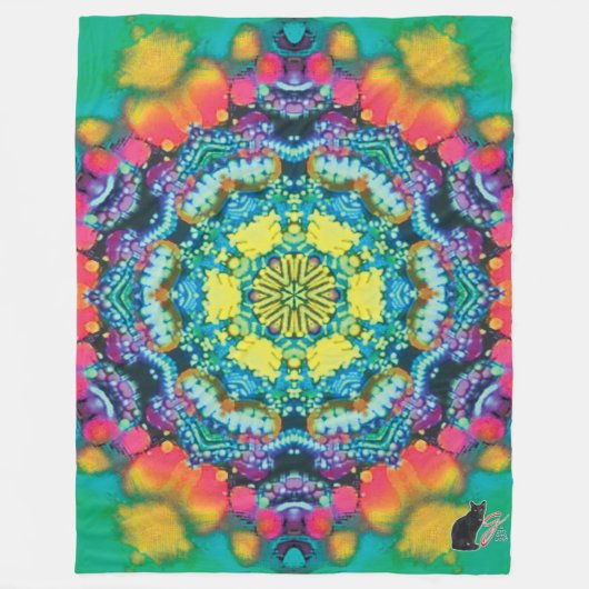 Barium Kaleidoskop-Flanelldecke Fleecedecke (Vorderseite)