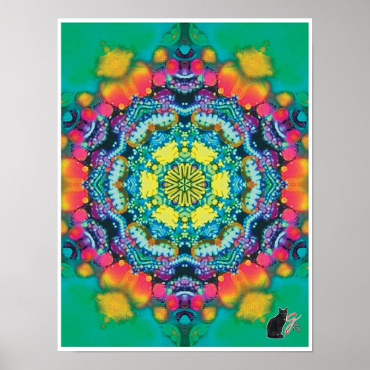 Barium Kinetic Collage Kaleidoscope Poster (Vorne)