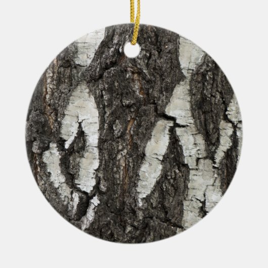 Bark Birch Wood Keramikornament (Vorne)